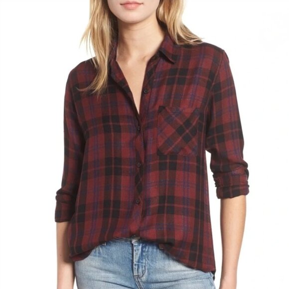 Rails Hunter Button Up Plaid Collared Shirt Flannel Top Western Casual Preppy XL - Picture 11 of 11